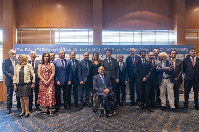Acto de entrega de los premios de la Asociación de Empresarios Gallegos de Catalunya (AEGA-CAT), a 1 de julio de 2022, en Barcelona.