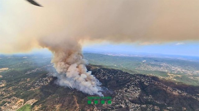 Incendio de Castell d'Aro (Girona) el 1 de julio.