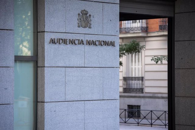 Archivo - Entrada a la Audiencia Nacional, en Madrid.