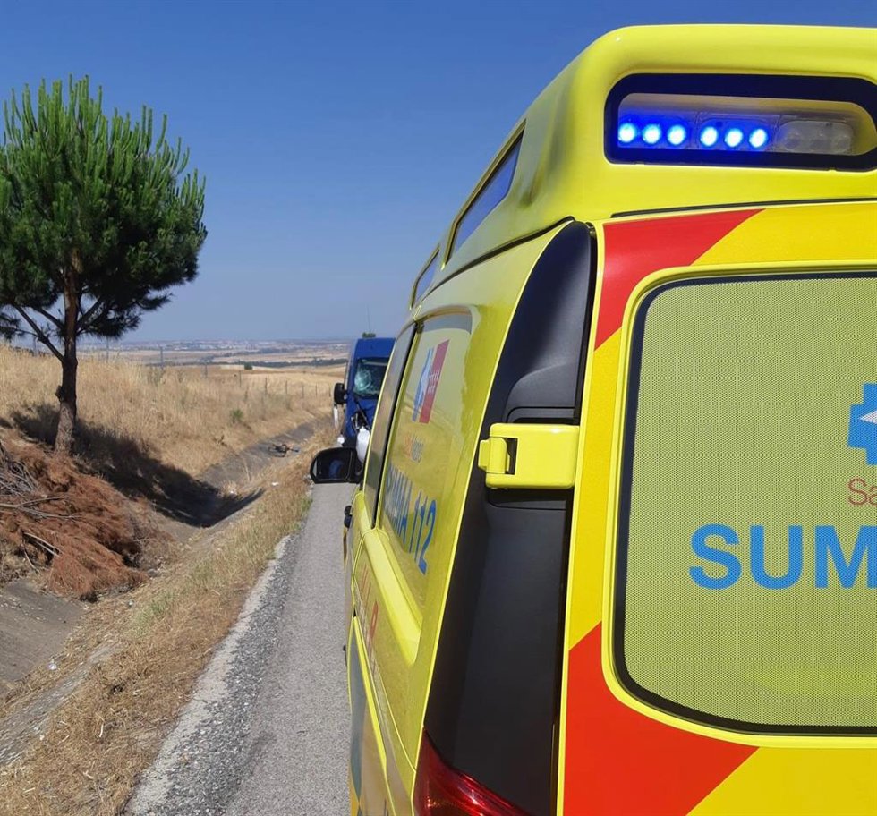 Muere un ciclista de 51 años arrollado por una furgoneta en Cobeña