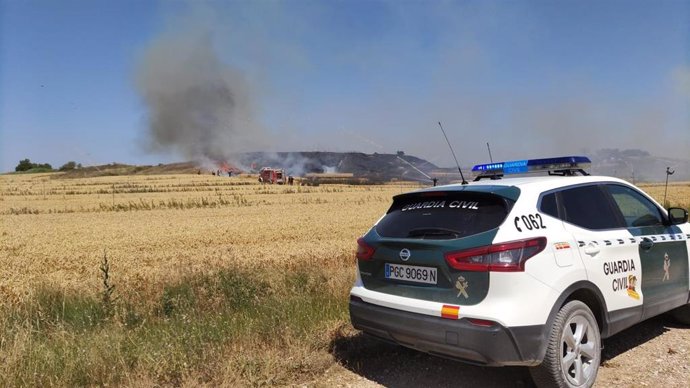 Incendio en Artajona.