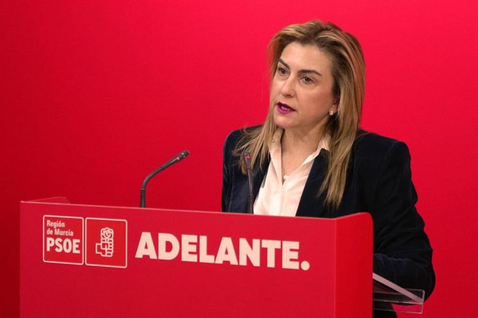 La vicesecretaria general y portavoz del PSOE en la Región de Murcia, Carmina Fernández