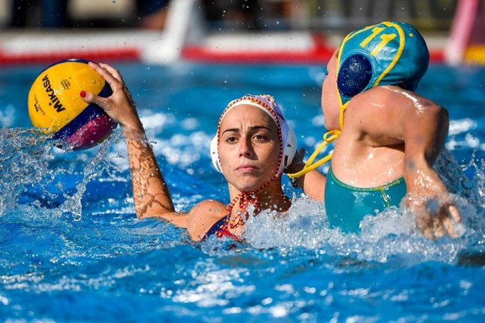 Bea Ortiz, en el partido frente a Australia con victoria española