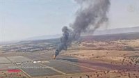 Un incendio en una termosolar obliga a confinar este sábado a vecinos de Valdecaballeros y Cañamero por una nube tóxica