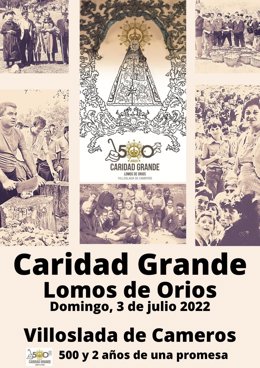 Cartel Caridad grande en Villoslada