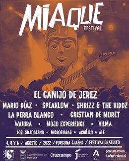 Cartel del Miaque Festival, de Porcuna.
