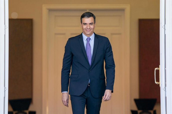 El president del Govern central, Pedro Sánchez, al Palau de la Moncloa, a Madrid (Espanya)