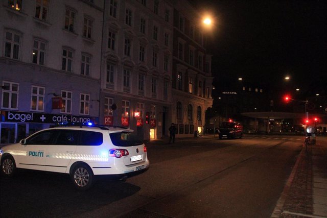 Coche de la Policía en Copenhague, Dinamarca