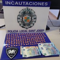 Detenido un hombre en Sant Josep con más de 160 pastillas de MDMA