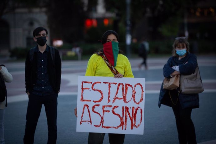 Archivo - Manifestación en solidaridad por las víctimas de las masacres en Colombia.