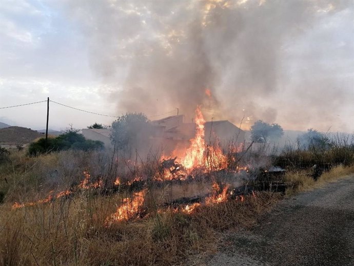 Incendio forestal declarado en la diputación cartagenera de Los Puertos de Santa Bárbara