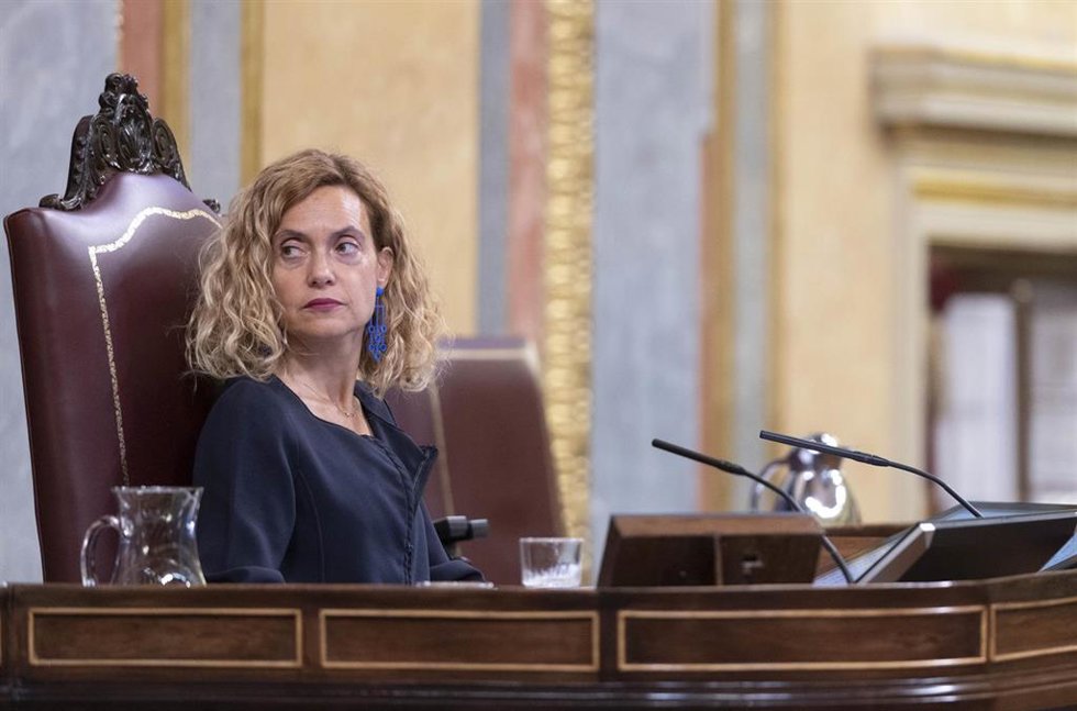 La presidenta del Congreso, Meritxell Batet, en una sesión plenaria