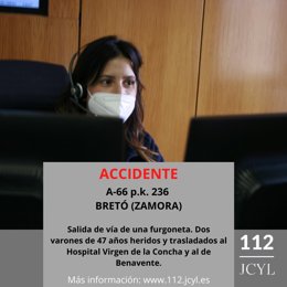 Gráfico elaborado por el 112 con datos de la salida de la vía en la A-66 en Bretó (Zamora)