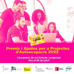 Cartel de los premios y ayudas para Proyectos de Autoempleo de 2022.