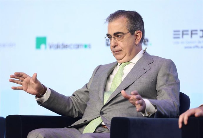 El presidente de la Junta de Compensación de Valdecarros, Luis Roca de Togores, interviene en la Jornada Inmobiliaria organizada por Europa Press en el edificio "El Beatriz Madrid".