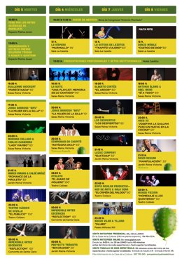Programación de Palma Feria de Artes Escénicas.