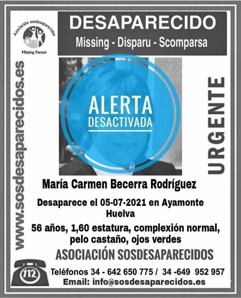 Encuentran en "perfecto estado" a una mujer que había desaparecido hace un año en Ayamonte.