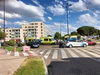 Dos heridas en una colisión múltiple en Pinar de Jalón