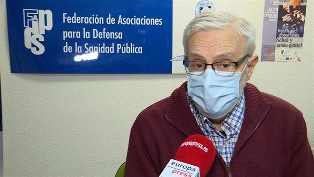 Archivo - Presidente de la Asociación para la Defensa de la Sanidad Pública de Madrid, Marciano Sánchez Bayle.