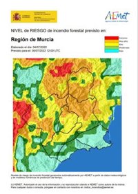 El riesgo de incendio forestal previsto para este martes es muy alto en el Altiplano
