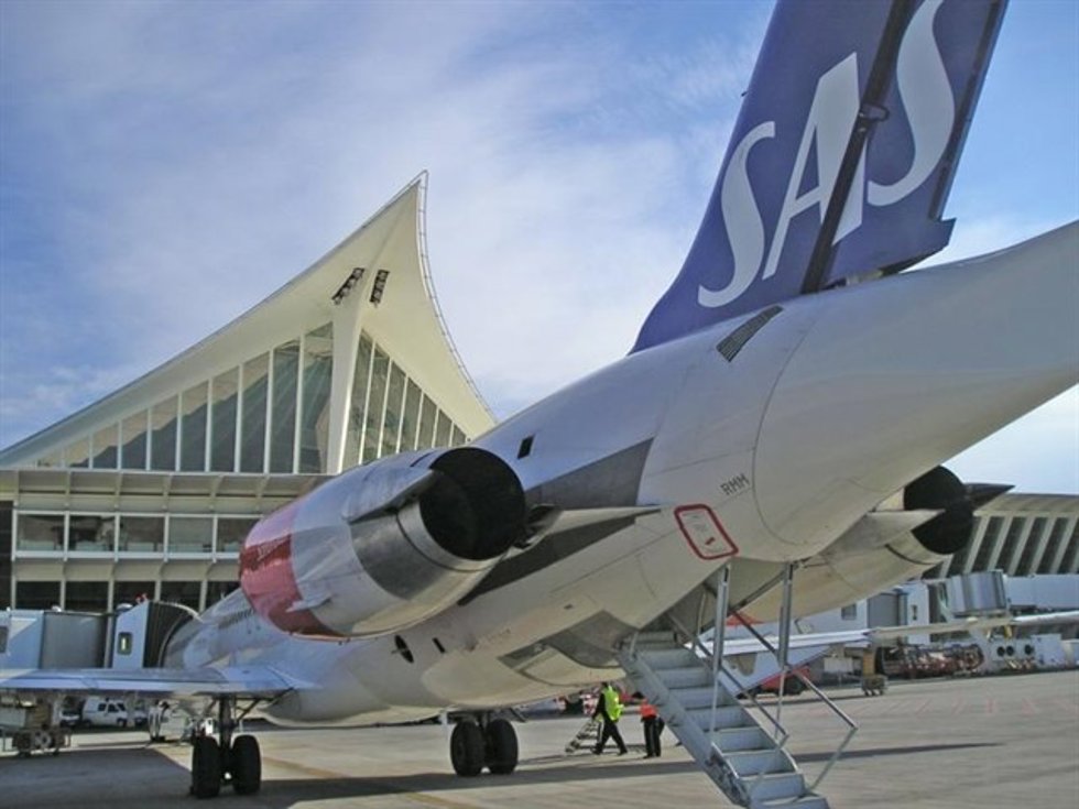 Archivo - Avión de SAS
