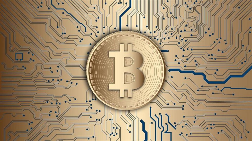 Representación gráfica del Bitcoin.