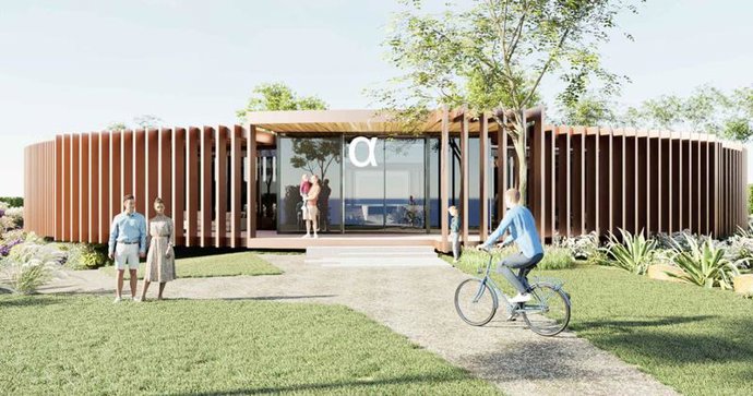 Render de las villas del proyecto Project Blockchain - The Royal.