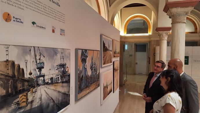 [Sevilla] Np Inaugurada La Exposición De Pintura Patrimonio Industrial Del Puerto De Sevilla Con El Muelle De Tablada Como Protagonista