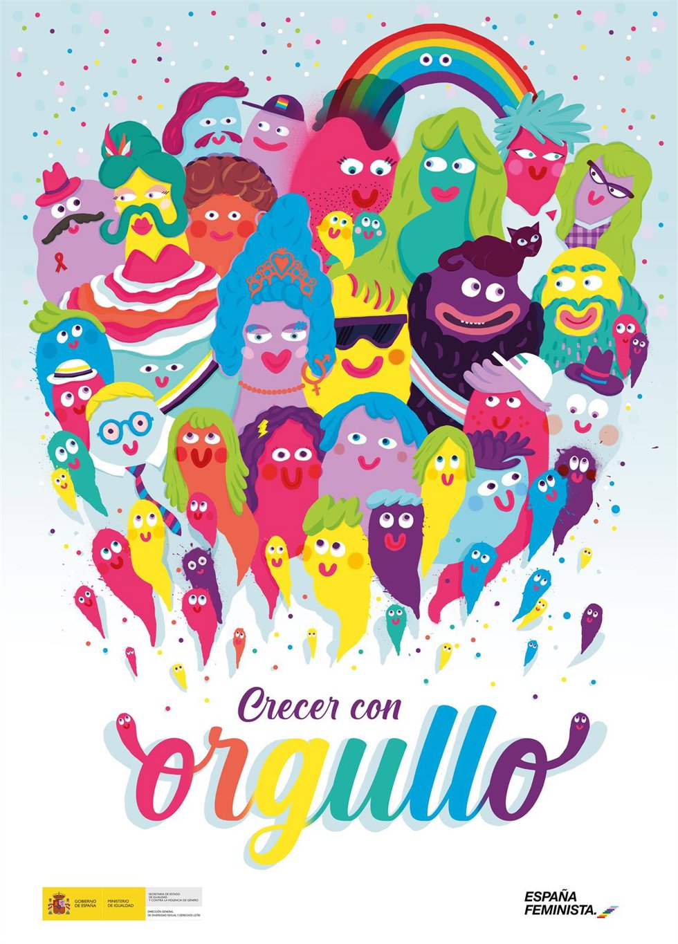 El Ministerio de Igualdad presenta el cartel 'Crecer con Orgullo' para visibilizar la diversidad y lo pone a disposición de los colegios y centros educativos