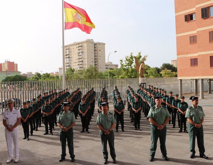 El coronel Hernández Mosquera da la bienvenida a los guardias civiles en prácticas que se han incorporado a Baleares