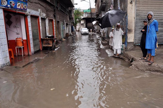 Imagen de archivo de las fuertes lluvias en Pakistán.