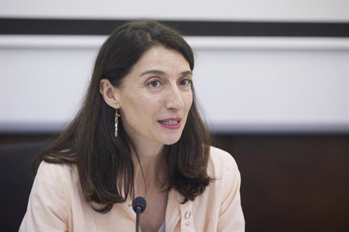 La ministra de Justicia, Pilar Llop, durante el acto oficial de inauguración del curso de verano 'Mujeres y justicia' en la sede de la UPO en Carmona, a 4 de julio de 2022 en Sevilla (Andalucía, España)