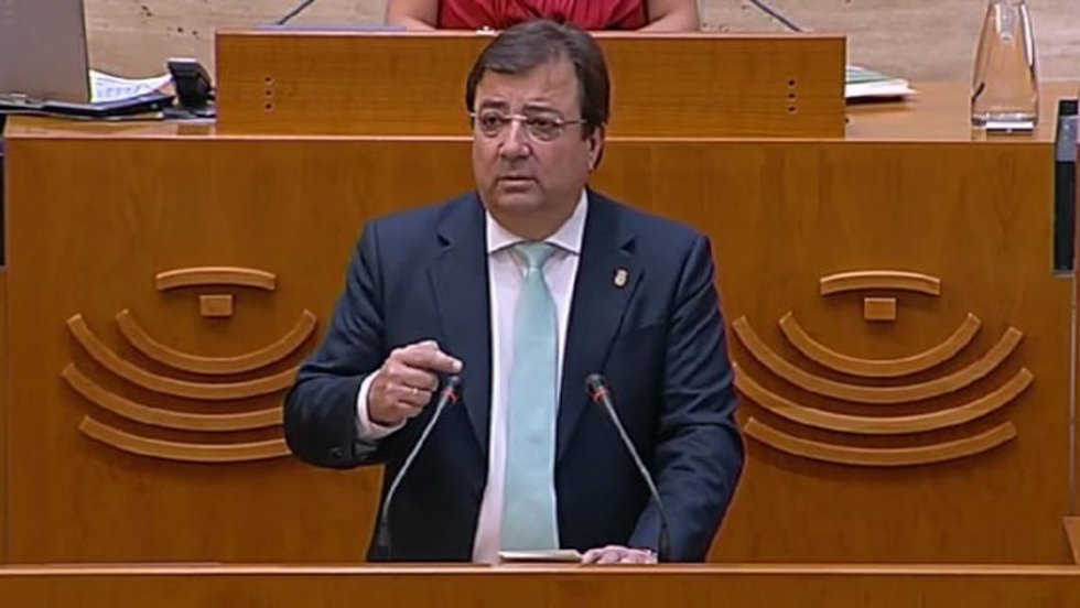El presidente de la Junta, Guillermo Fernández Vara, en su discurso del Debate sobre el EStado de la región