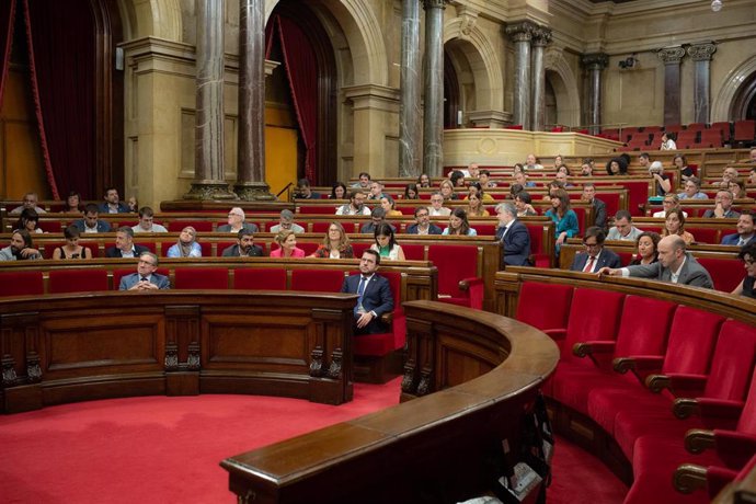 Vista general de un pleno en el Parlament de Catalunya, a 30 de junio de 2022.