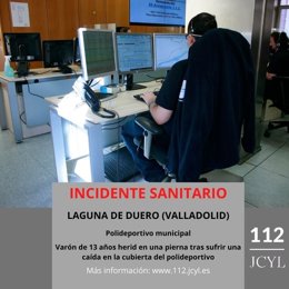 Gráfico elaborado por el 112 con datos del incidente sanitario ocurrido en Laguna de Duero