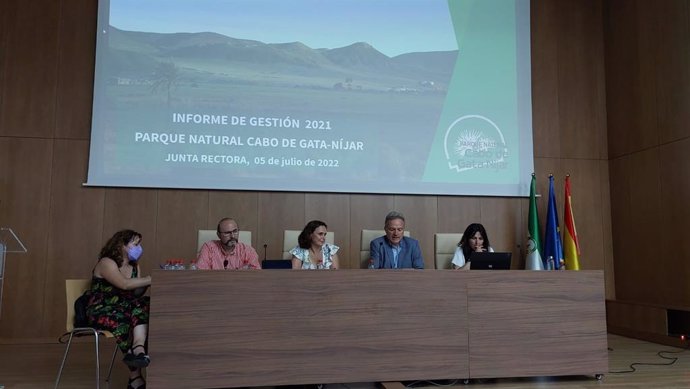 Reunión de la junta rectora del parque natural de Cabo de Gata-Níjar en la que se abordó la situación de Las Salinas