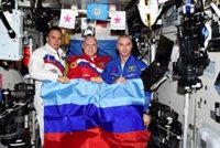 Los rusos celebran la conquista de Lugansk en la Estación Espacial