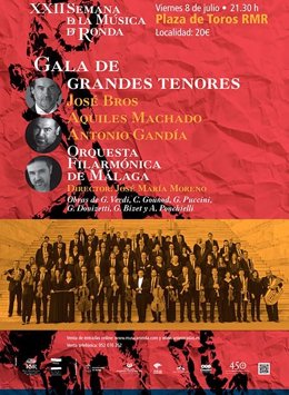 Cartel concierto 'Gala de grandes tenores'