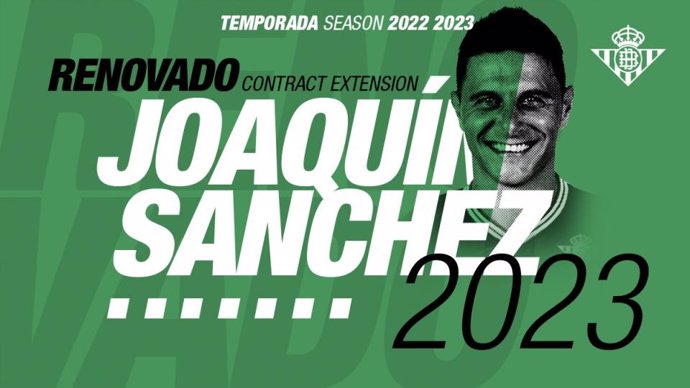 Joaquín Sánchez ha renovado con el Betis hasta 2023.