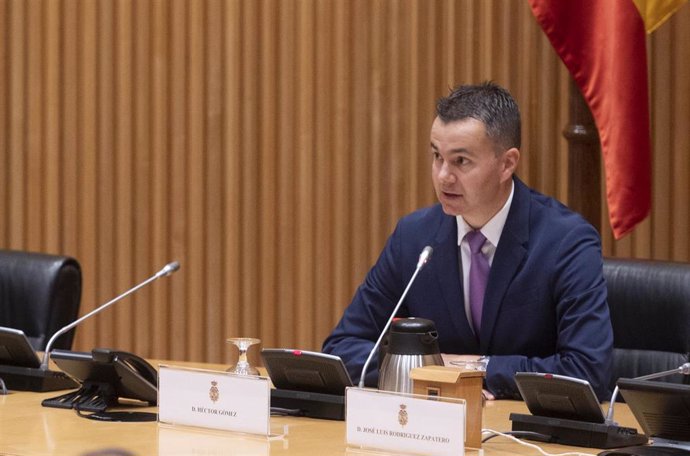 El portavoz parlamentario del PSOE, Héctor Gómez, participa en la jornada parlamentaria sobre la visibilidad y el liderazgo LGTBI, en el Congreso de los Diputados, a 4 de julio de 2022, en Madrid (España). 