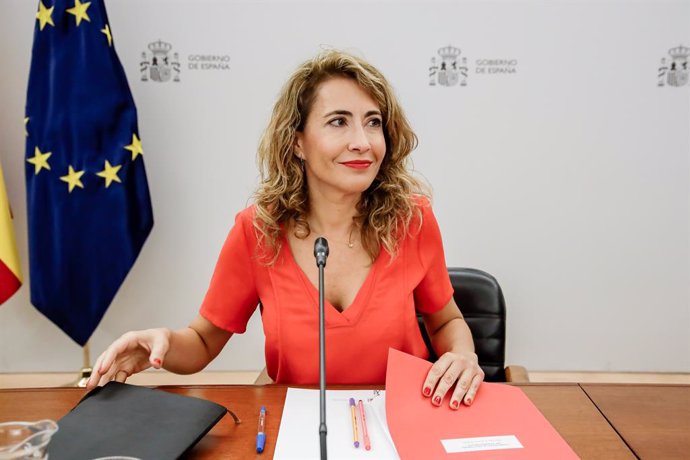 La ministra de Transports, Mobilitat i Agenda Urbana, Raquel Sánchez, presideix la reunió de la Conferncia Sectorial de Transports, en la seu del Ministeri, a 6 de juliol de 2022, a Madrid (Espanya)