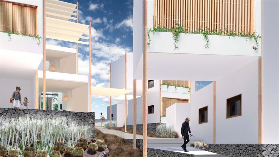 Estudiantes madrileños ayudan en la reconstrucción de La Palma diseñando viviendas para los afectados del volcán
