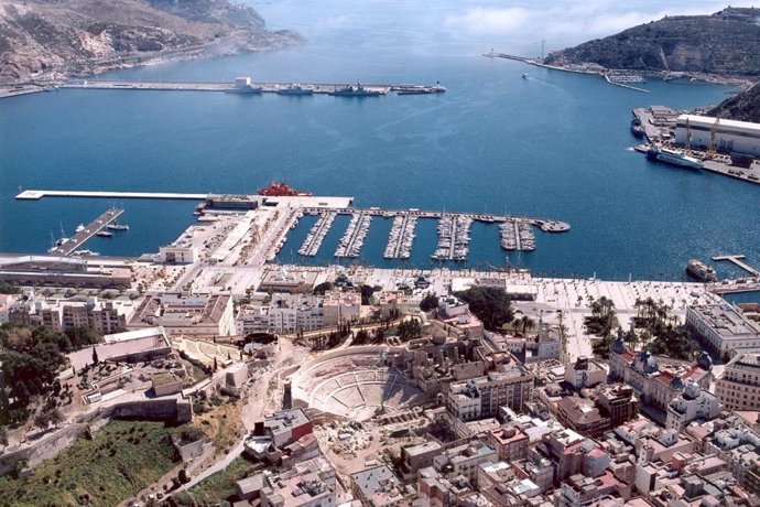 Vista aérea de Cartagena (Murcia)