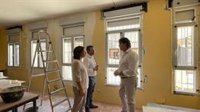 Avanzan las obras en la sede de la UPM de Jaén con cambio de 450 ventanas, cubierta e instalación eléctrica del teatro