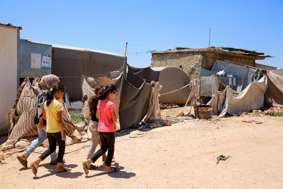 Imagen de archivo para ciudadanos sirios desplazados en el noroeste de Siria.