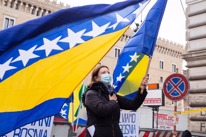 Archivo - Bandera de Bosnia Herzegovina