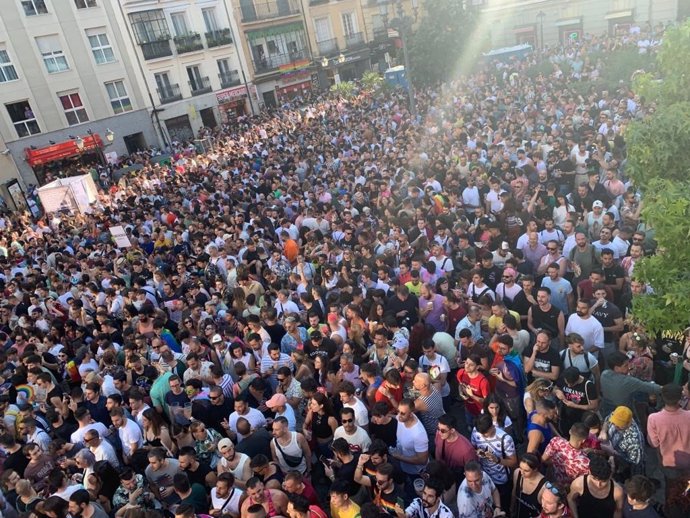 Pregón del Orgullo en la plaza Pedro Zerolo