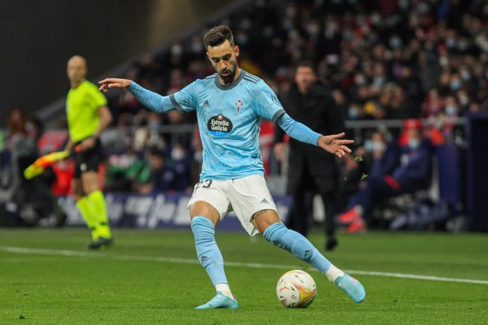 Archivo - Brais Mendez of Celta de Vigo in action during the Spanish League, La Liga Santander, football match played between Atletico de Madrid and Celta de Vigo at Wanda Metropolitano stadium on February 26, 2022, in Madrid, Spain.