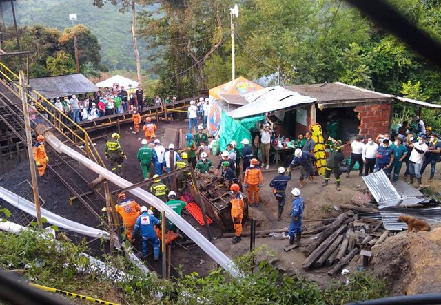 Archivo - Accidente en una mina de Colombia