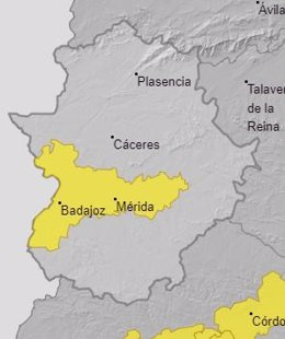 Aviso amarillo en Extremadura para el 7 de julio